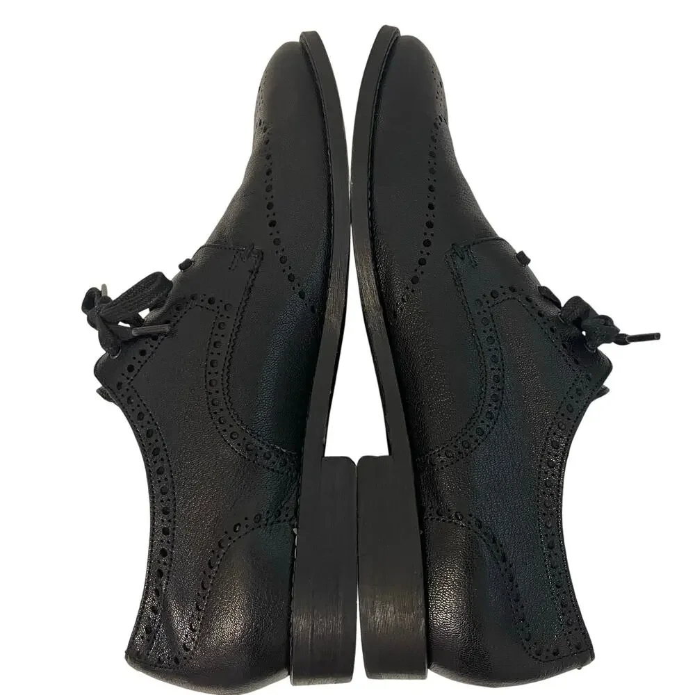 Cole Haan Men's Black Grand 360 Feather Craft Wingtip Oxford Shoes Size 13M